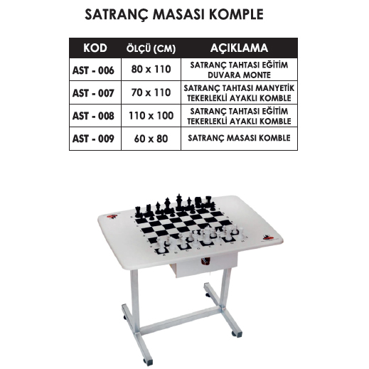 Satranç Masası Komple
